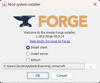 You should see something similar to this image